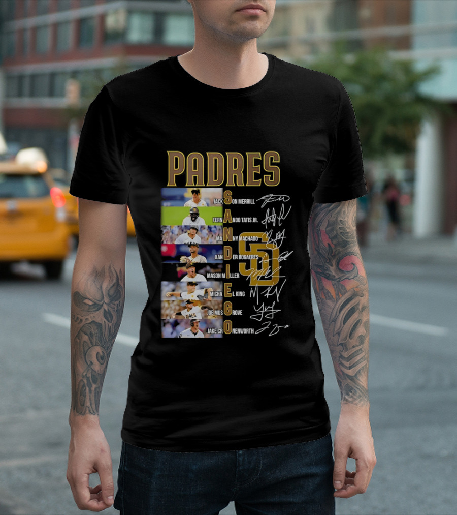 San Diego Padres Fernando Tatis Jr Manny Machado Xander Bogaerts Joe Musgrove Baseball T-Shirt
