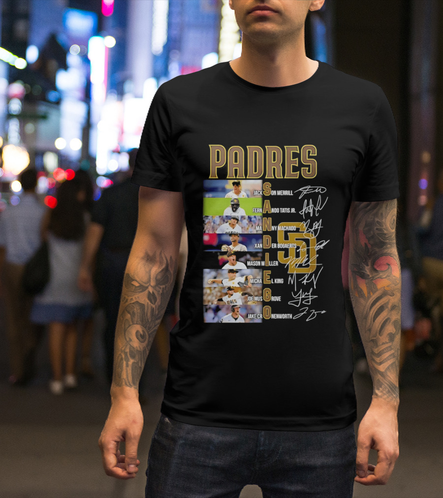 San Diego Padres Fernando Tatis Jr Manny Machado Xander Bogaerts Joe Musgrove Baseball T-Shirt