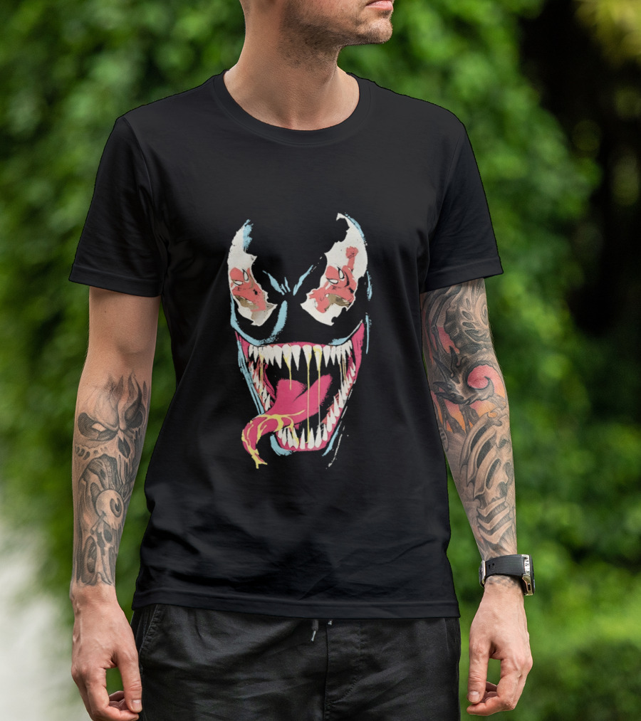 Marvel Venom Spider Man Reflection In The Eyes T-Shirt