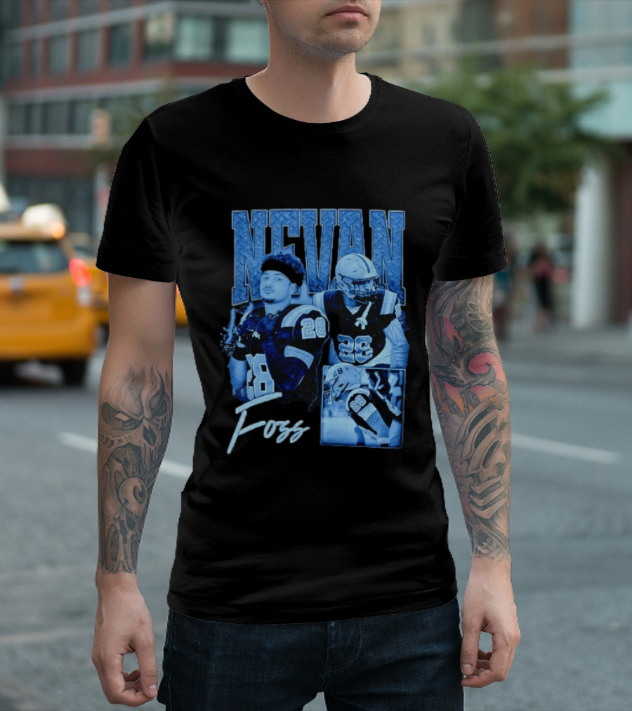 Nevan Foss Number 28 Football Athlete Sports Jersey T-Shirt