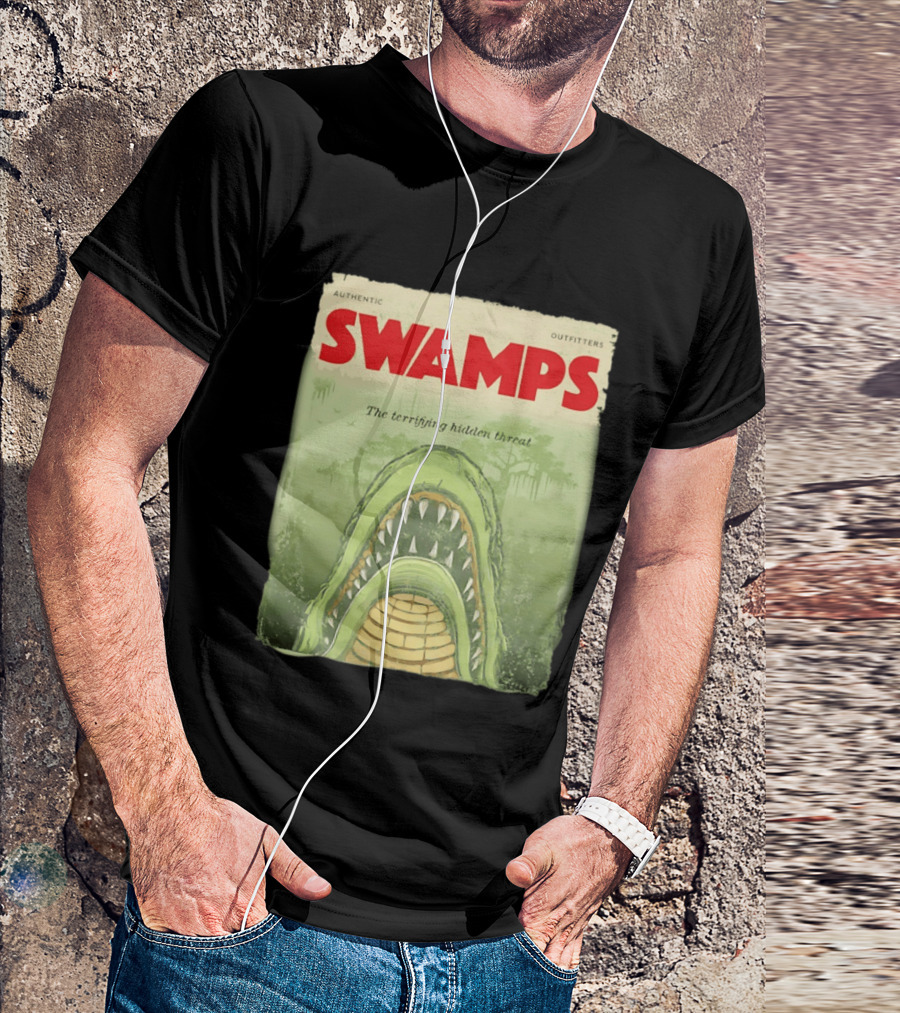 Authentic Outfitters Swamps The Terrifying Hidden Threat T-Shirt