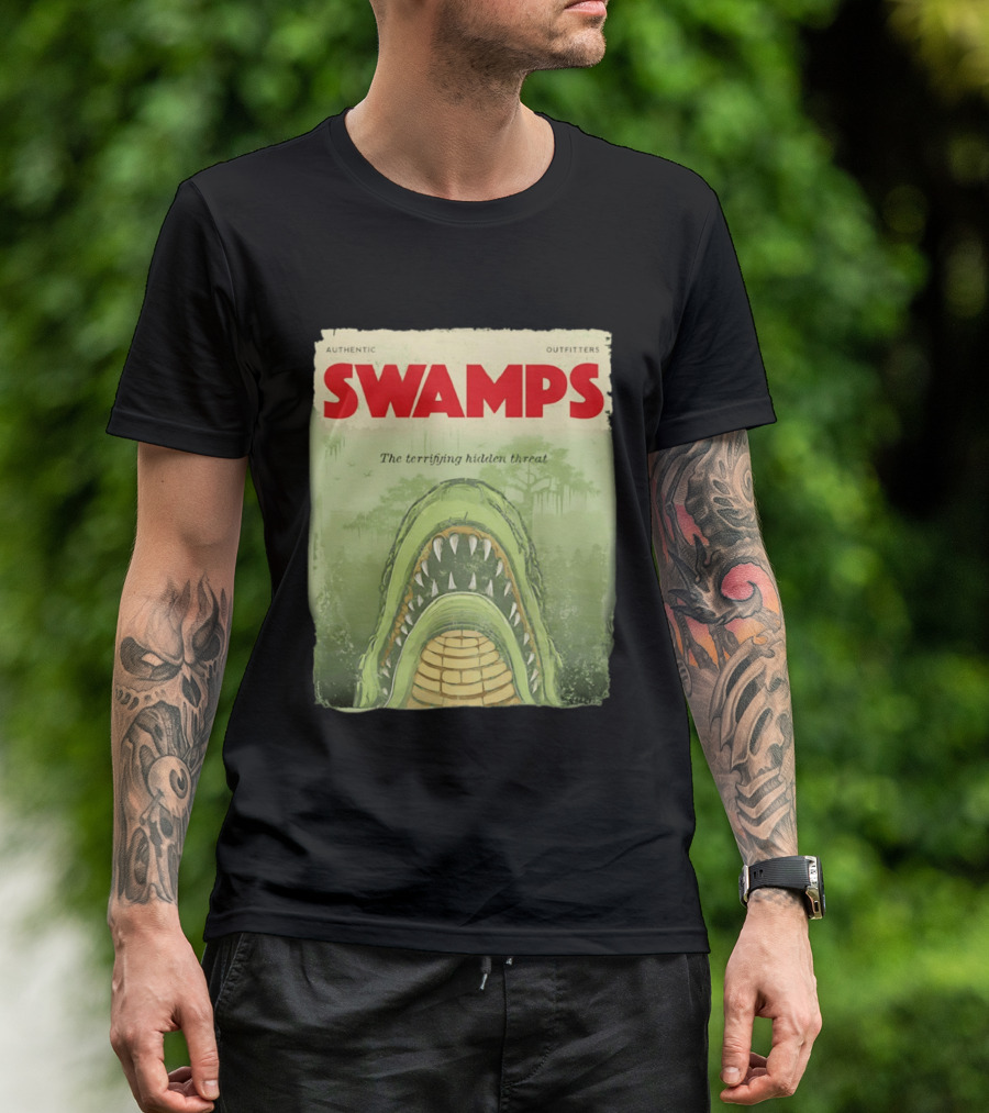 Authentic Outfitters Swamps The Terrifying Hidden Threat T-Shirt