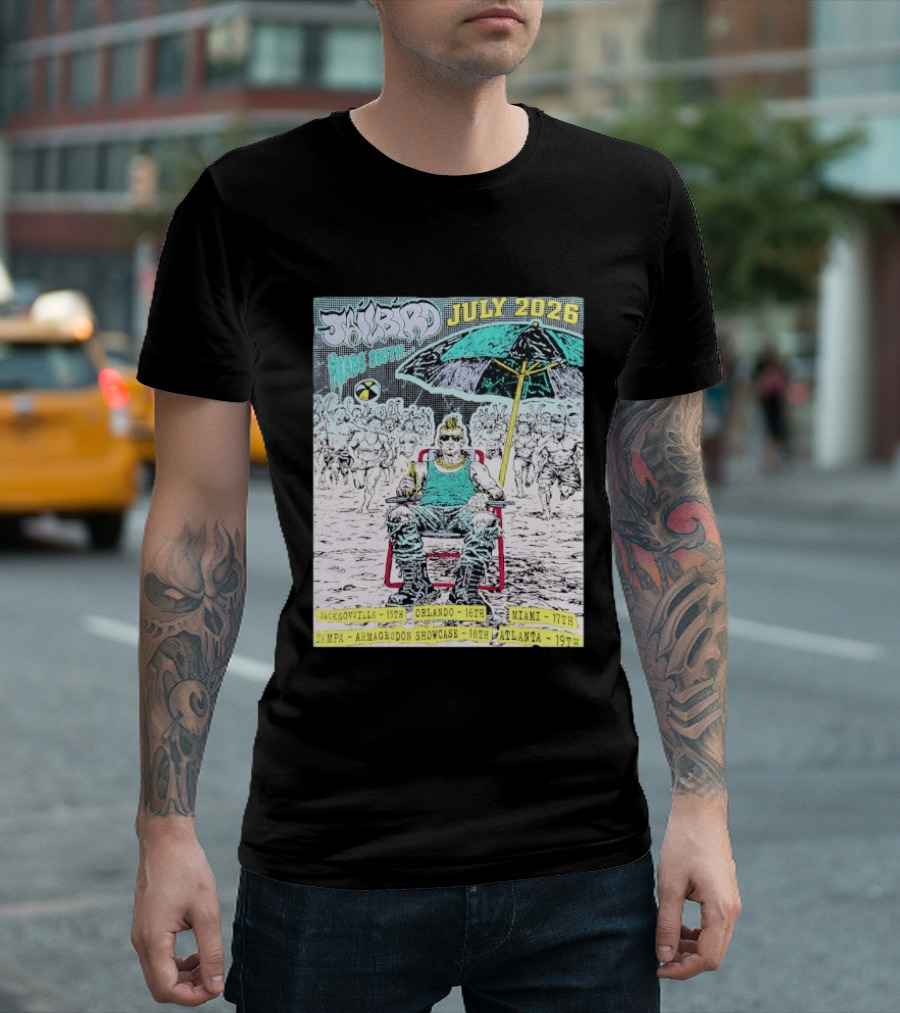 Jailbird Heads South July 2026 Tour Jacksonville Orlando Miami Tampa Atlanta T-Shirt