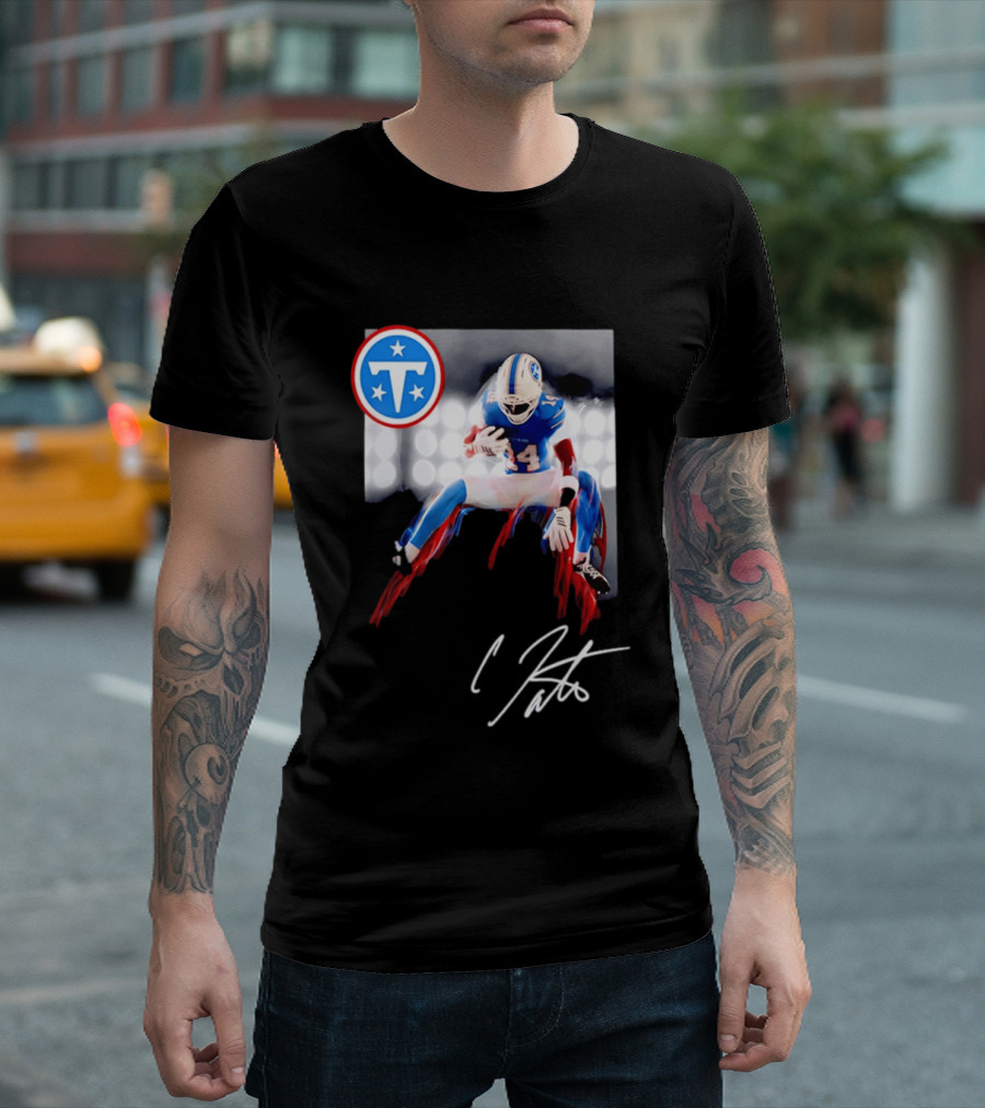 Tennessee Titans Carnell Tate Rookie Legacy 14 Blue Red T-Shirt