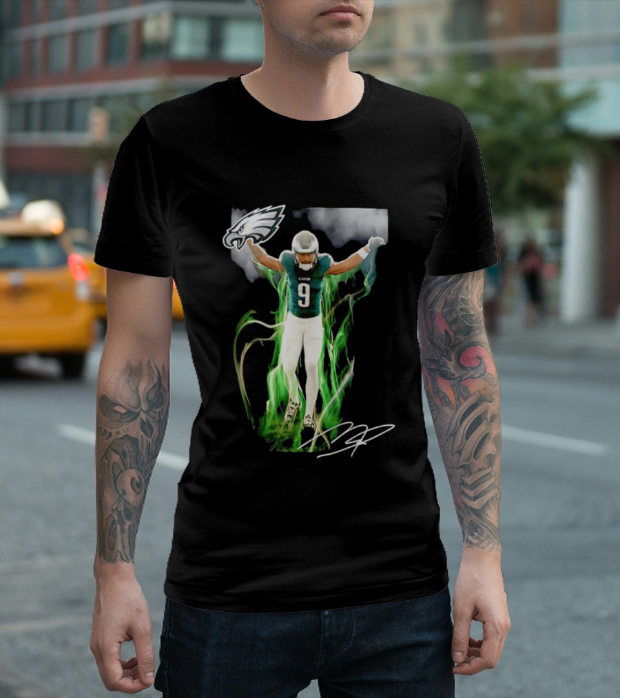 Philadelphia Eagles Makai Lemon Number 9 Rookie Legacy NFL Football Player Celebration T-Shirt