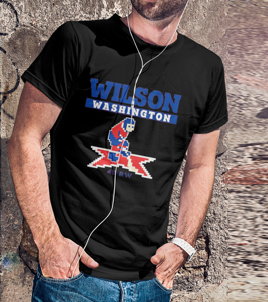 Tom Wilson Washington Capitals 43 RW NHL Pixel Art Hockey T-Shirt