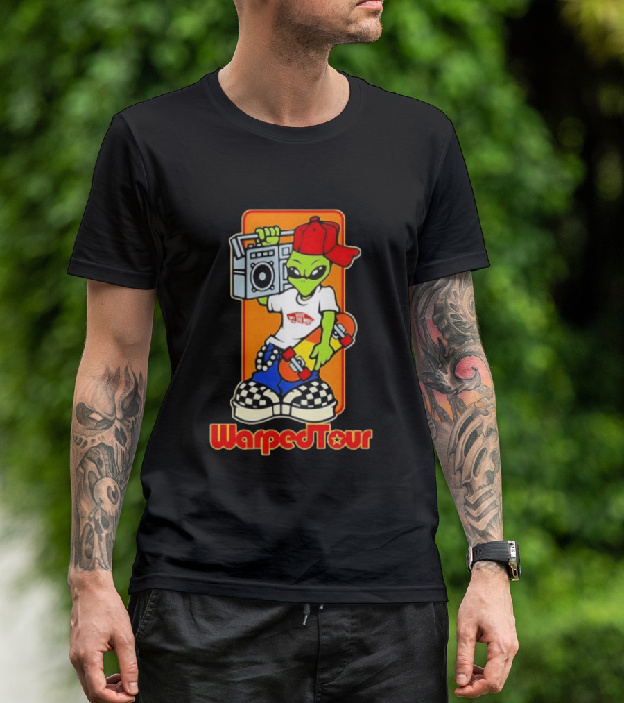 Vans Off The Wall Alien Skater Boombox Warped Tour Checker Shoes T-Shirt