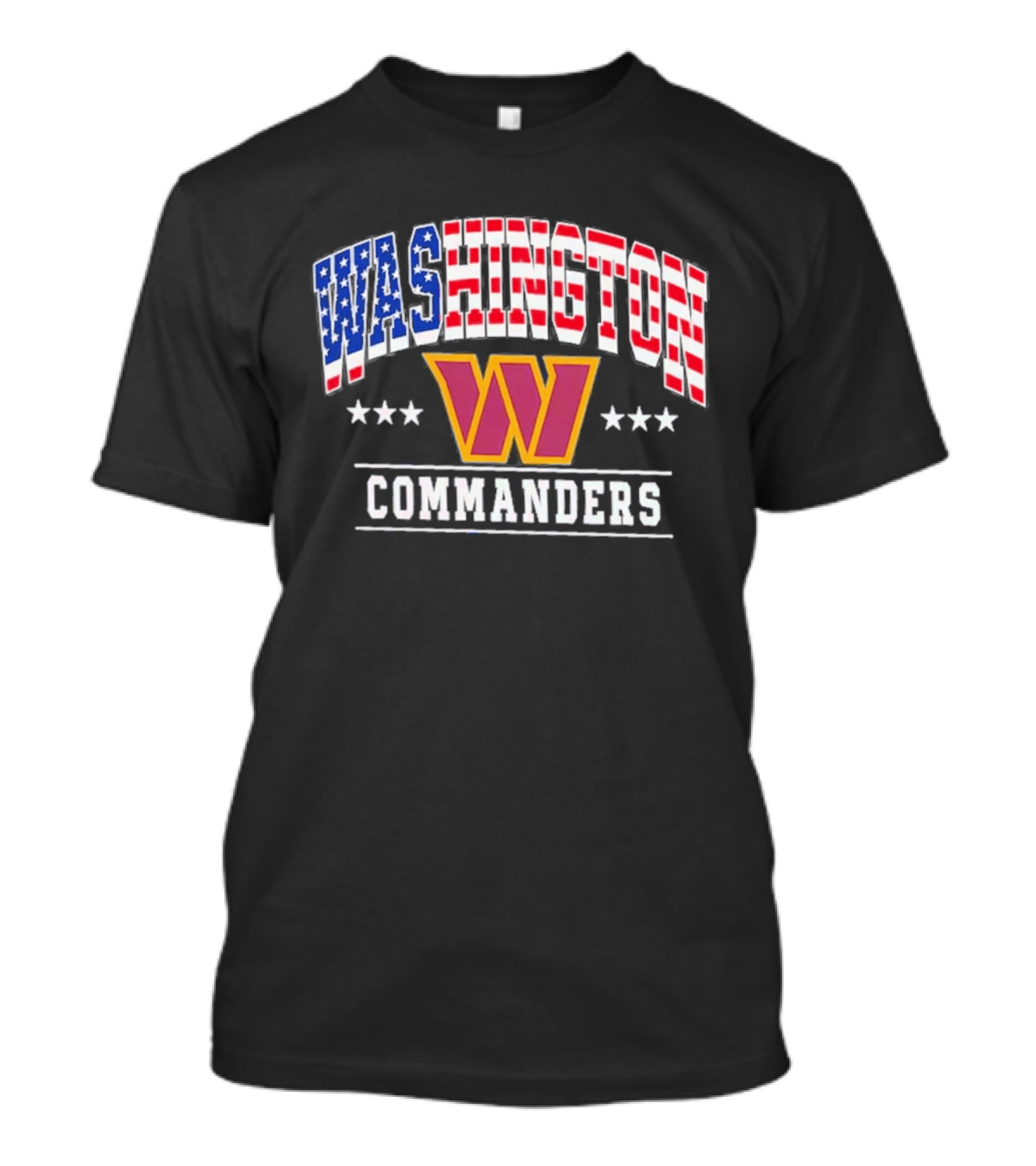 Washington Commanders Americana W Logo 250th Anniversary Celebration T-Shirt
