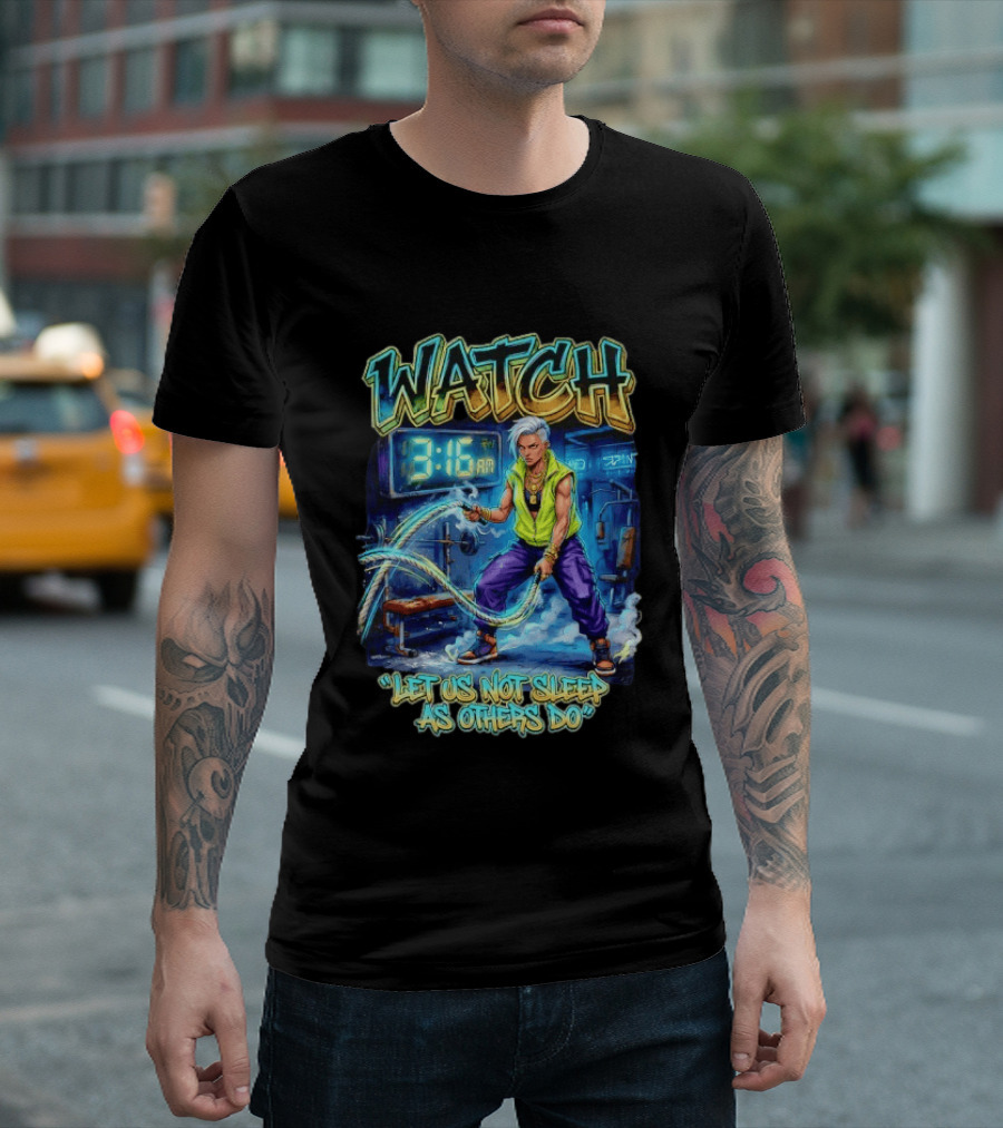Let Us Not Sleep As Others Do 3:16 AM Boxing Gym Graffiti T-Shirt