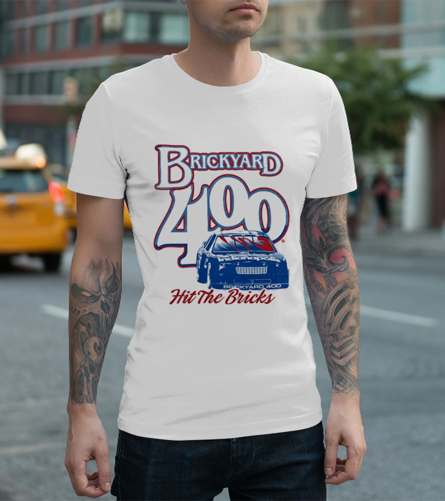 Brickyard 400 Hit The Bricks Indianapolis Motor Speedway Racing Car T-Shirt