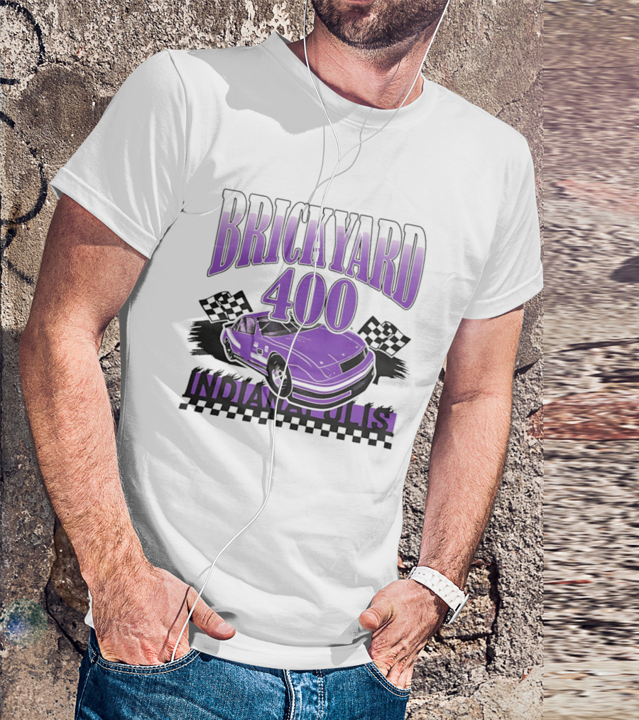 Brickyard 400 Indianapolis Purple Race Car NASCAR Event T-Shirt