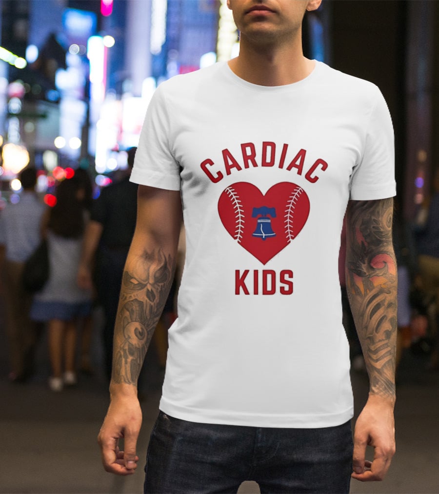 Cardiac Kids Philadelphia Phillies Heart Baseball T-Shirt