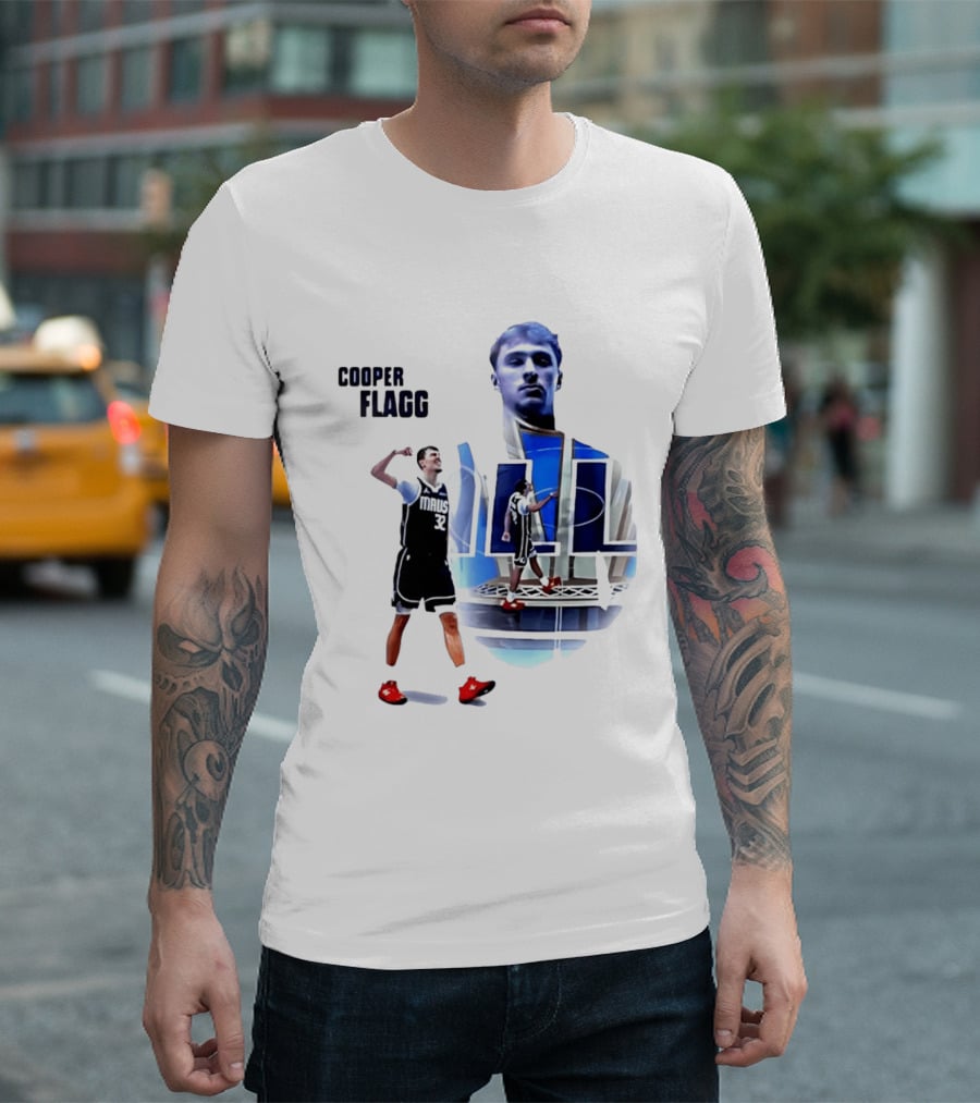 Cooper Flagg Dallas Mavericks MAUS 32 Basketball Player Art 2026 NBA Rookie Of The Year T-Shirt