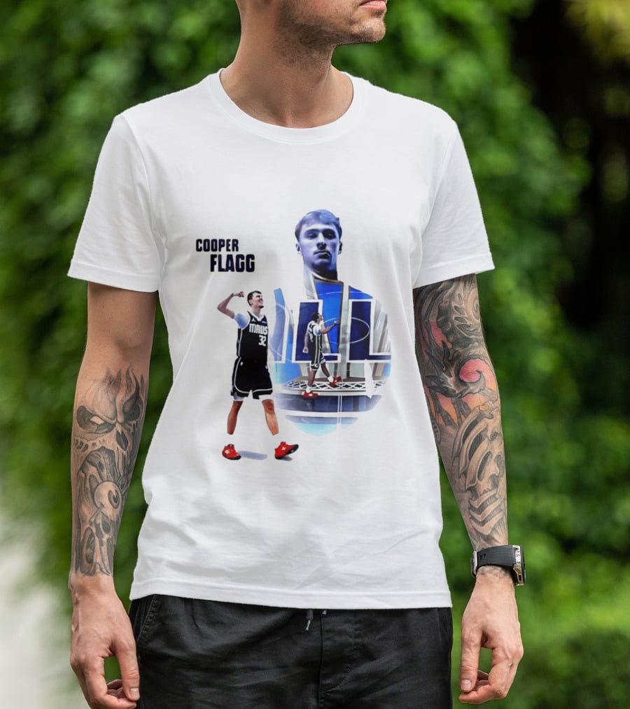 Cooper Flagg Dallas Mavericks MAUS 32 Basketball Player Art 2026 NBA Rookie Of The Year T-Shirt