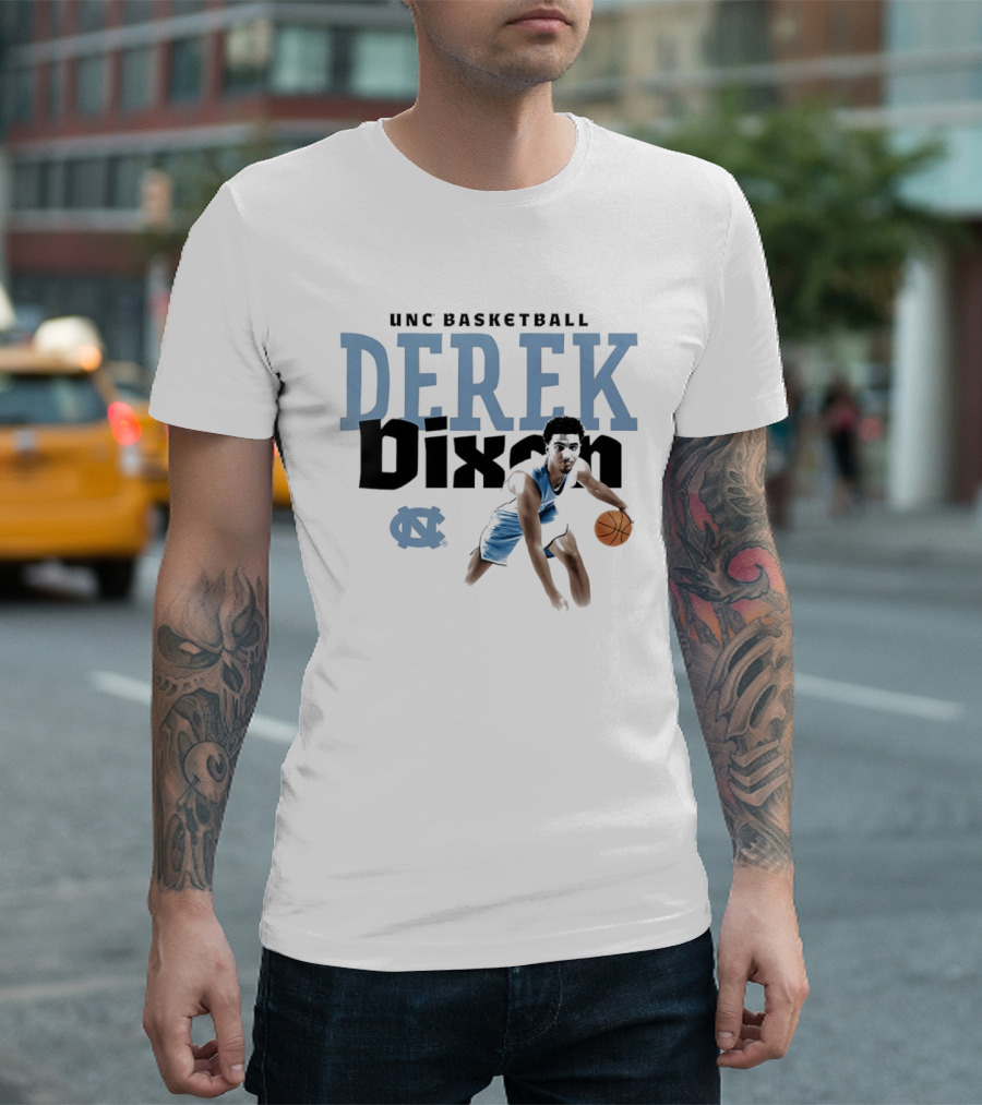 UNC Basketball Derek Dixon Player Pose Star T-Shirt