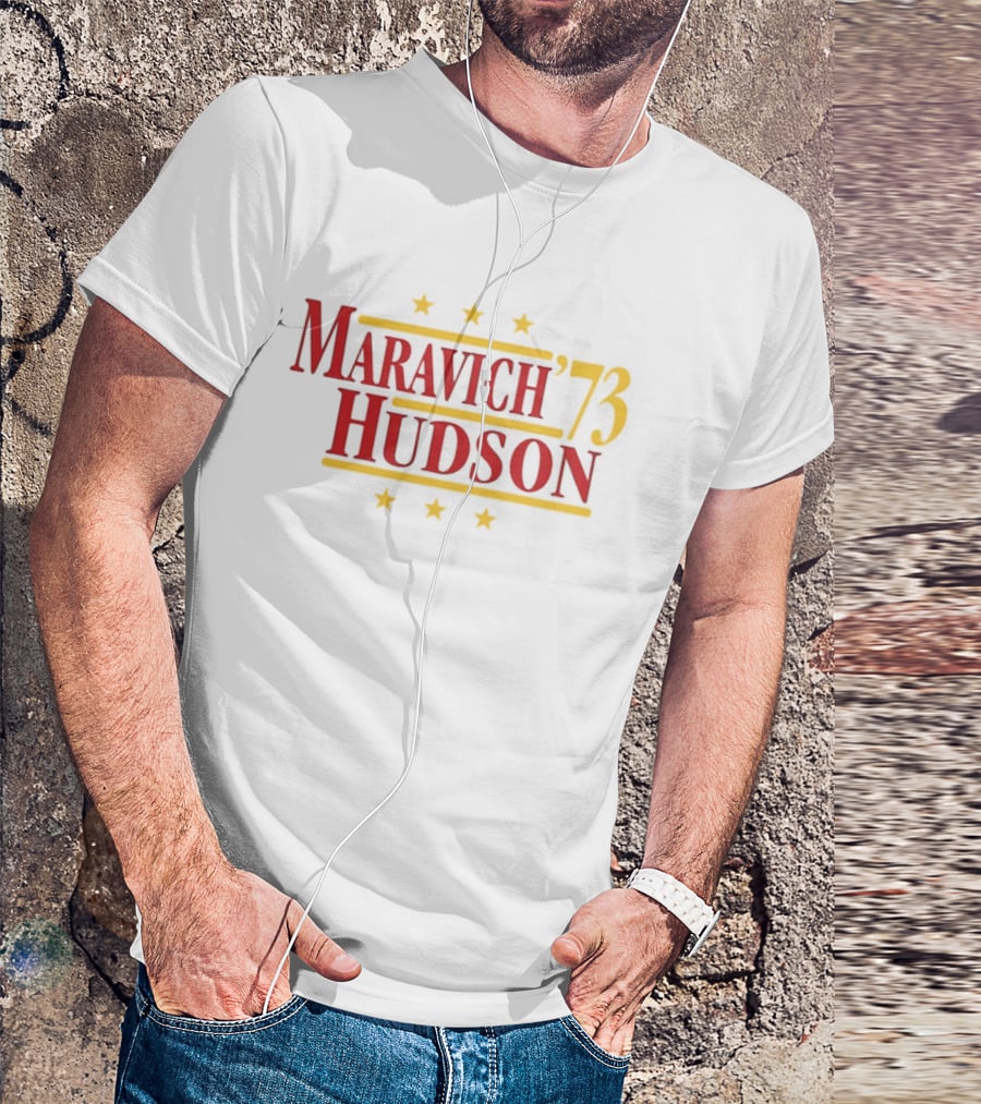 Atlanta Hawks Maravich Hudson 1973 NBA Stars T-Shirt