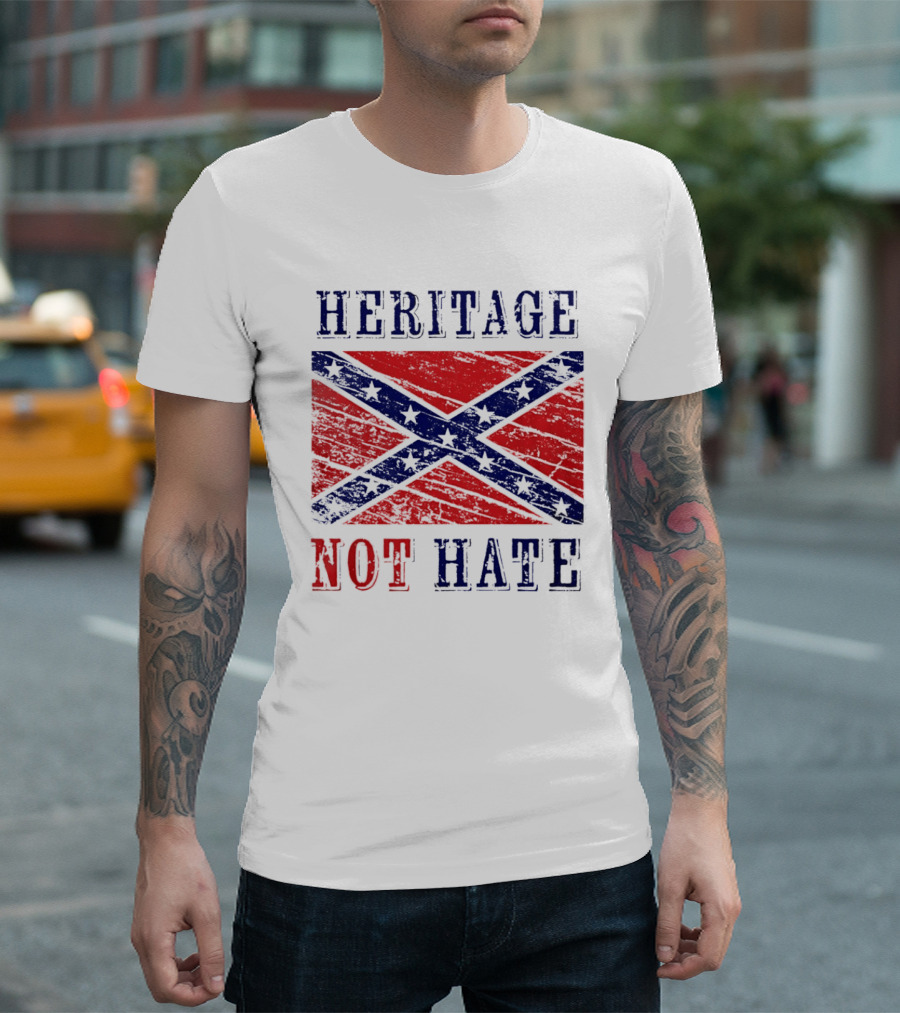 Heritage Not Hate Confederate Flag Southern T-Shirt