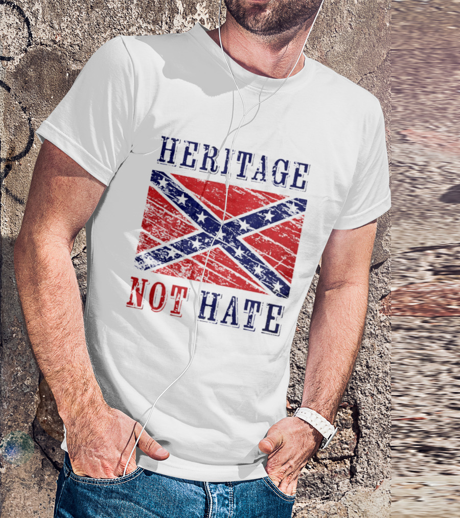 Heritage Not Hate Confederate Flag Southern T-Shirt