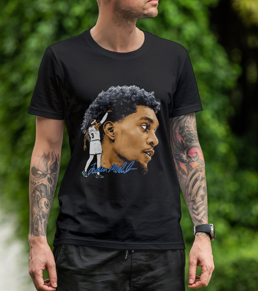 Anthony Edwards Minnesota Timberwolves Jordan McLaughlin Signature T-Shirt