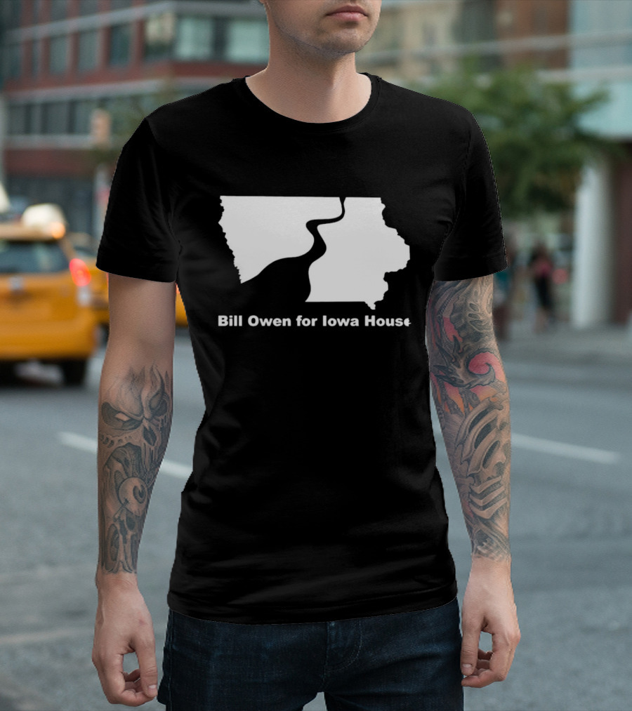 Bill Owen For Iowa House Campaign Map T-Shirt