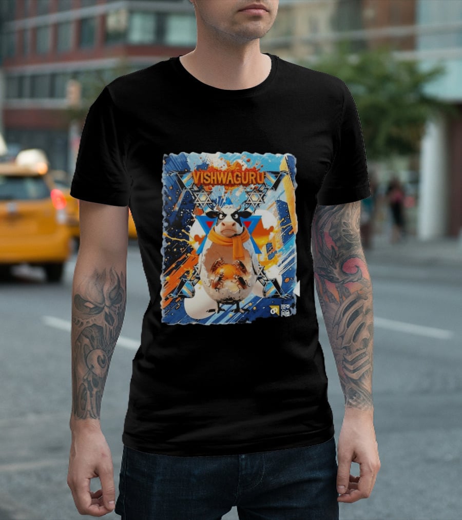Vishwaguru Cow 2026 Stars Abstract T-Shirt