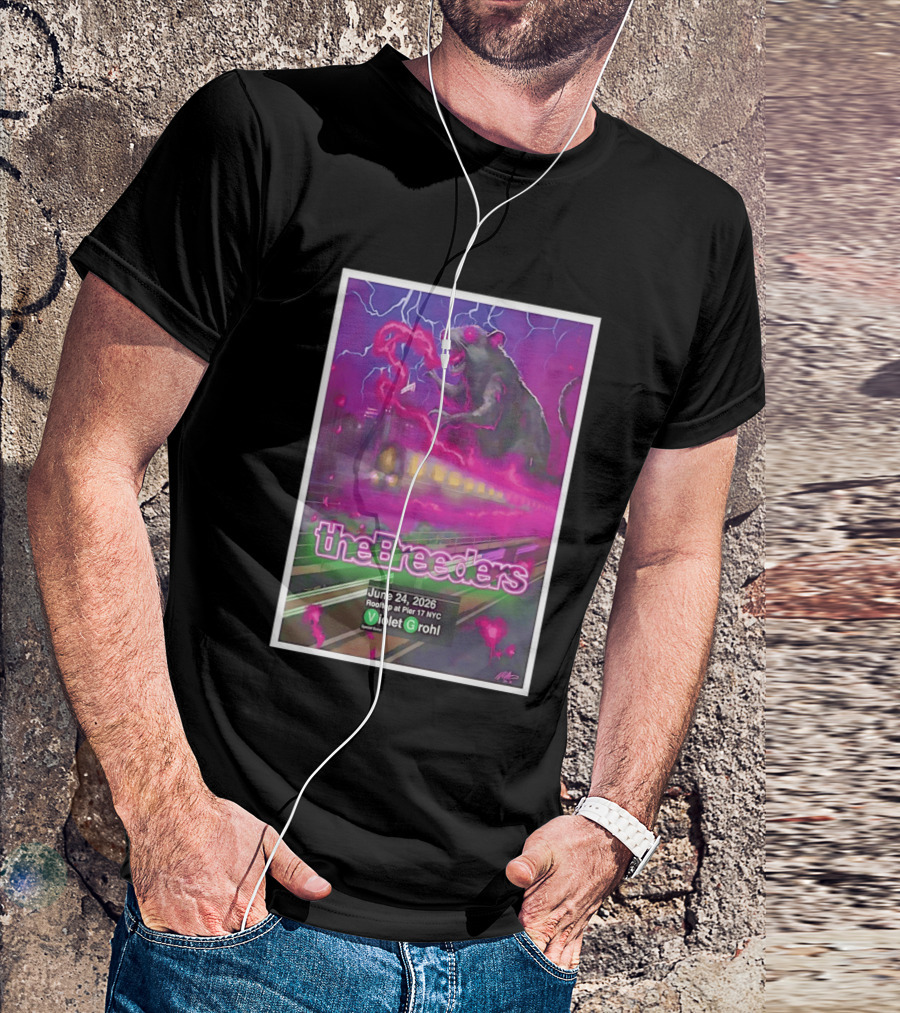 The Breeders Violet Grohl June 24 2026 Pier 17 NYC Rooftop Concert T-Shirt
