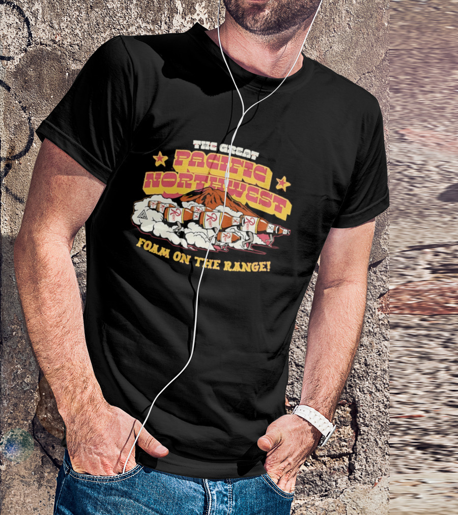 The Great Pacific Northwest Foam On The Range Rainier Beer Mountain T-Shirt