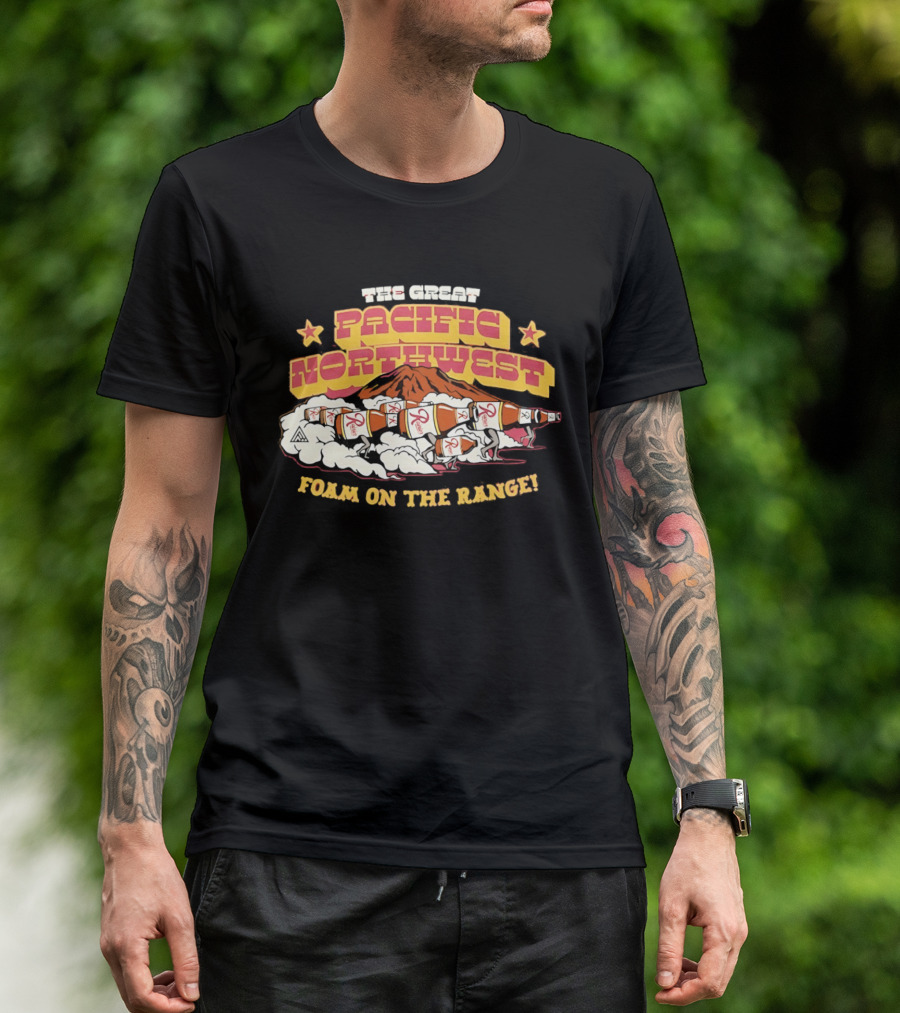 The Great Pacific Northwest Foam On The Range Rainier Beer Mountain T-Shirt
