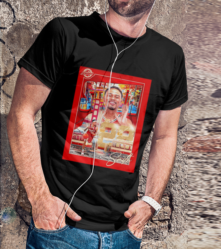 Tyrus Smith Diablos Rojos 24 Basketball San Francisco Bridge T-Shirt