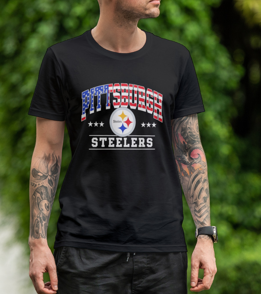 Pittsburgh Steelers American Flag 1776 2026 250 Years Celebration T-Shirt