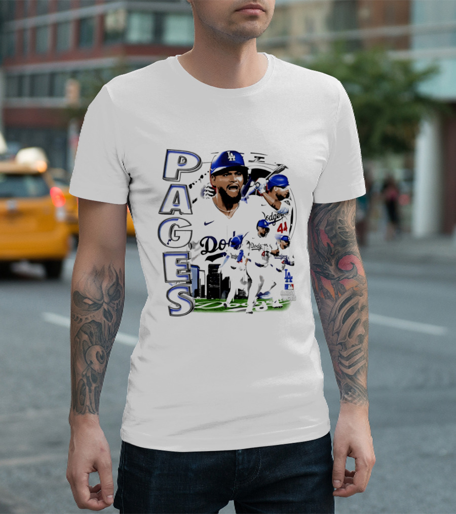 Andy Pages Los Angeles Dodgers 90s Bootleg Collage Dodgers 44 T-Shirt
