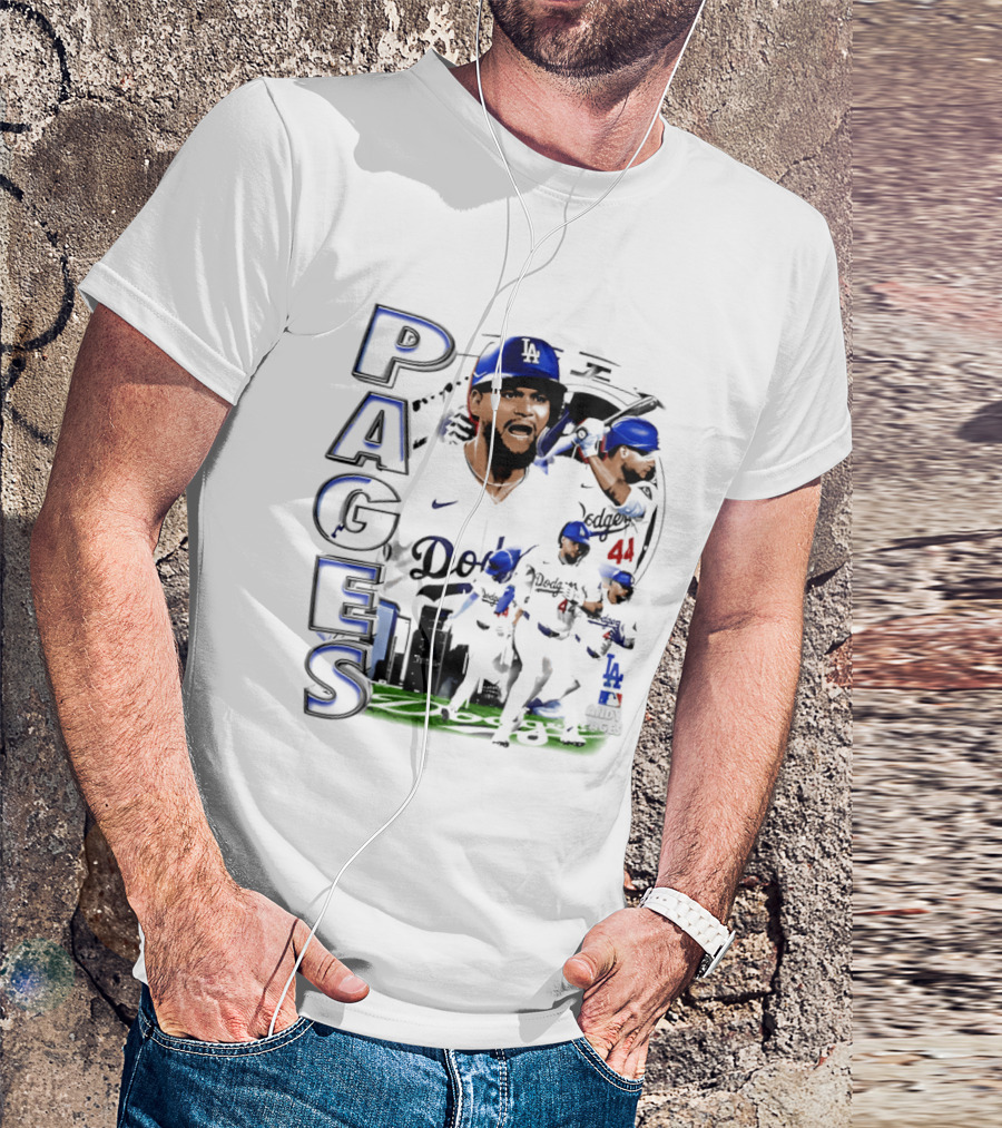 Andy Pages Los Angeles Dodgers 90s Bootleg Collage Dodgers 44 T-Shirt