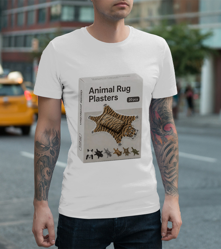 Animal Rug Plasters 20pcs Gentle Protection Tiger Panda Bear T-Shirt