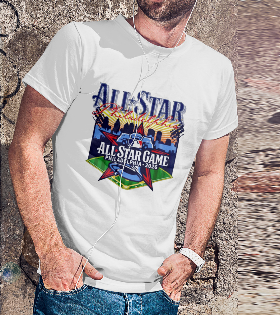 Philadelphia Phillies All Star Game 2026 Skyline Baseball MLB T-Shirt