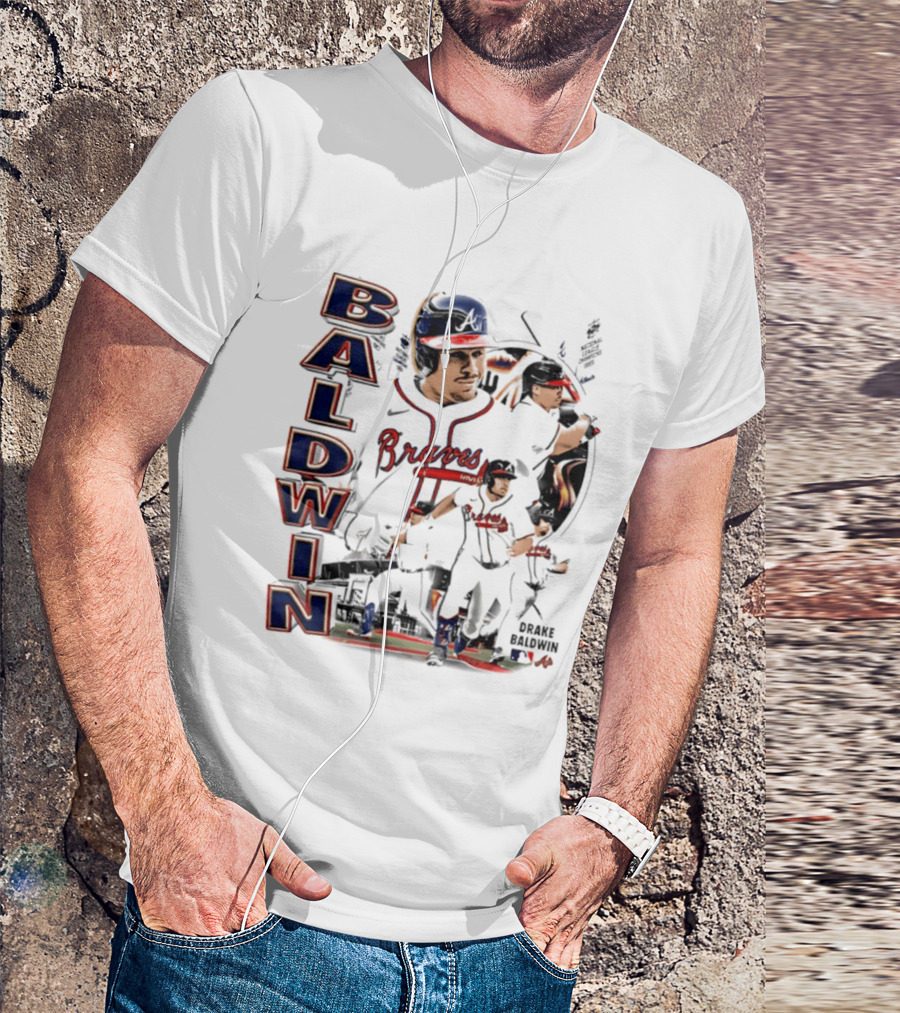 Atlanta Braves Baldwin 90s Bootleg Collage T-Shirt