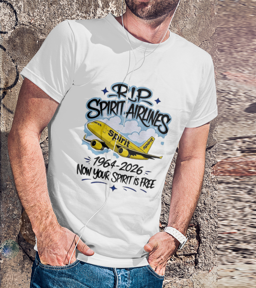 RIP Spirit Airlines 1964 2026 Now Your Spirit Is Free T-Shirt