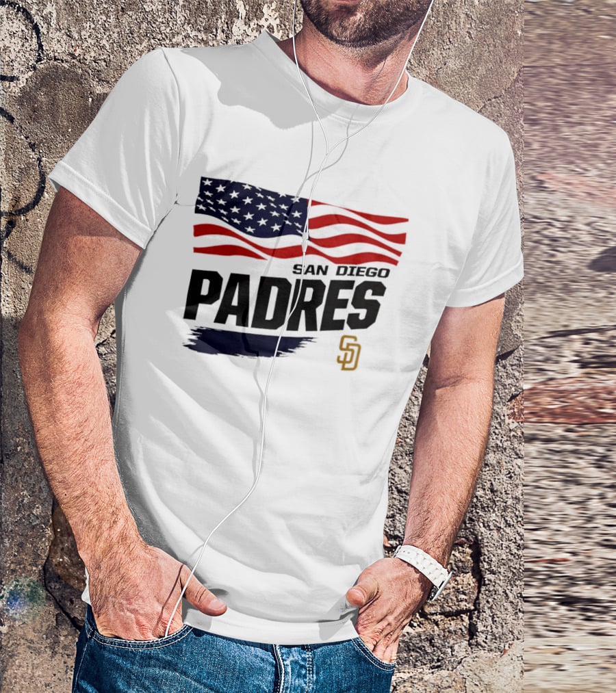 San Diego Padres American Flag SD T-Shirt