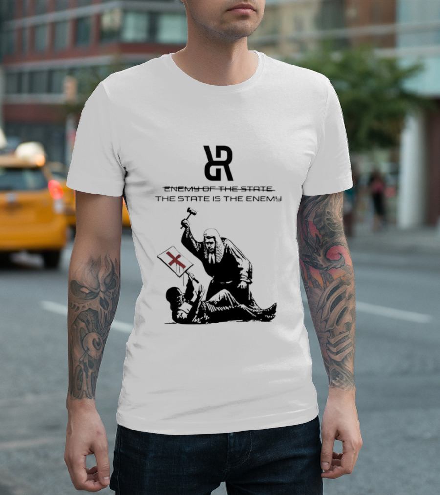 Revolutionary Struggle Judging The State Is The Enemy Political Protest T-Shirt