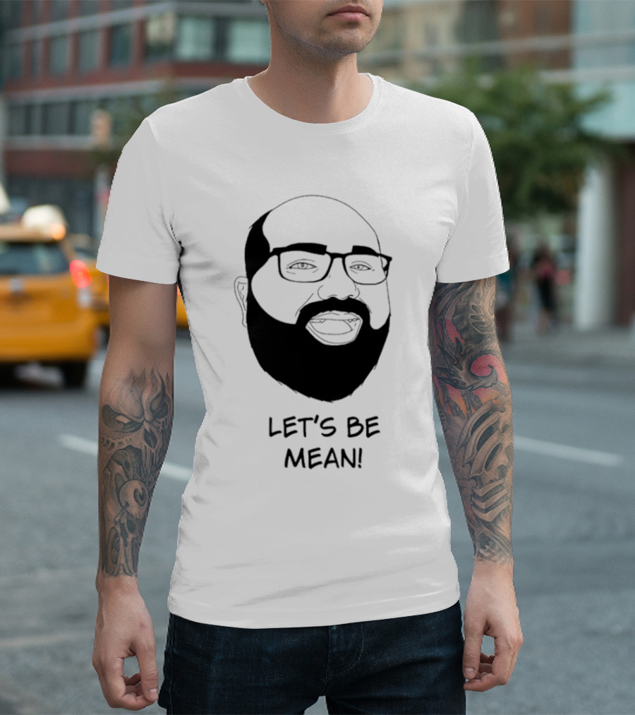 Vsauce Michael Stevens Let's Be Mean Text And Face T-Shirt