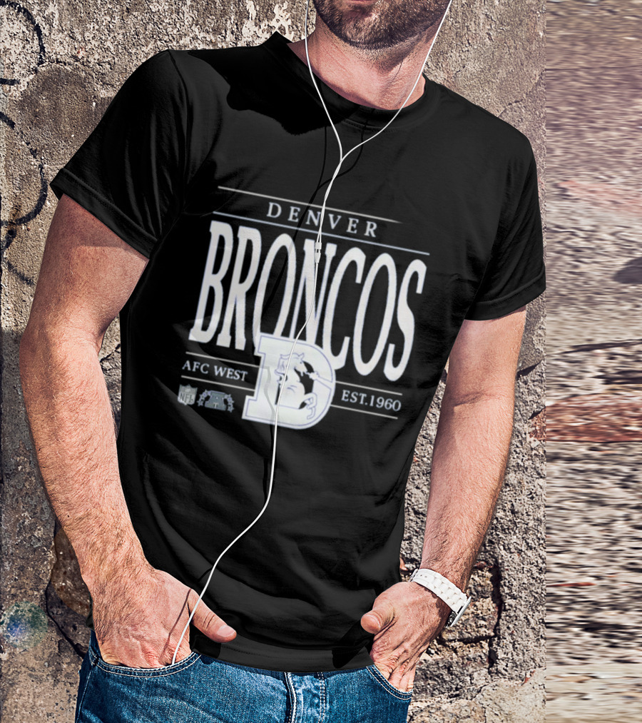Denver Broncos AFC West Est 1960 NFL Football Retro D T-Shirt