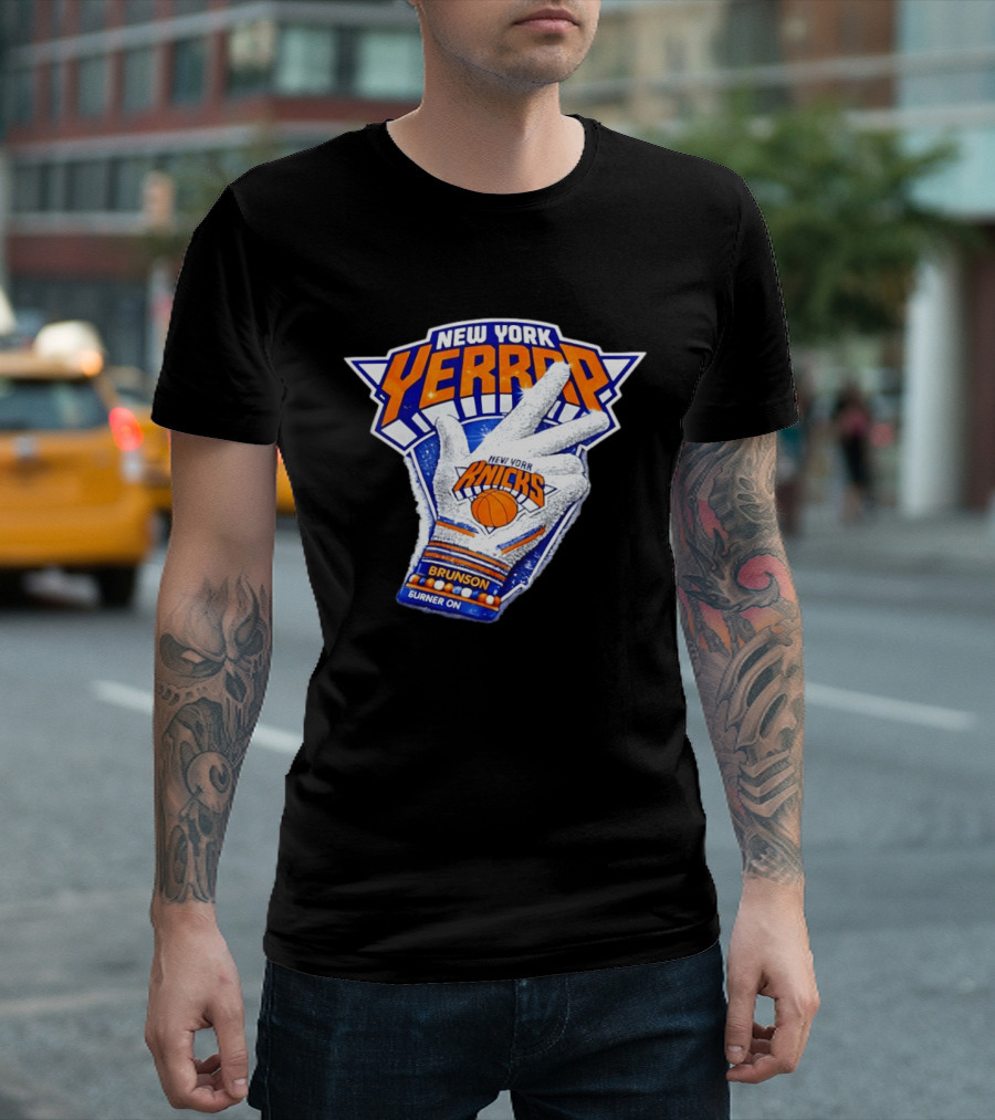 New York Yerrrp Jalen Brunson Knicks Burner On T-Shirt
