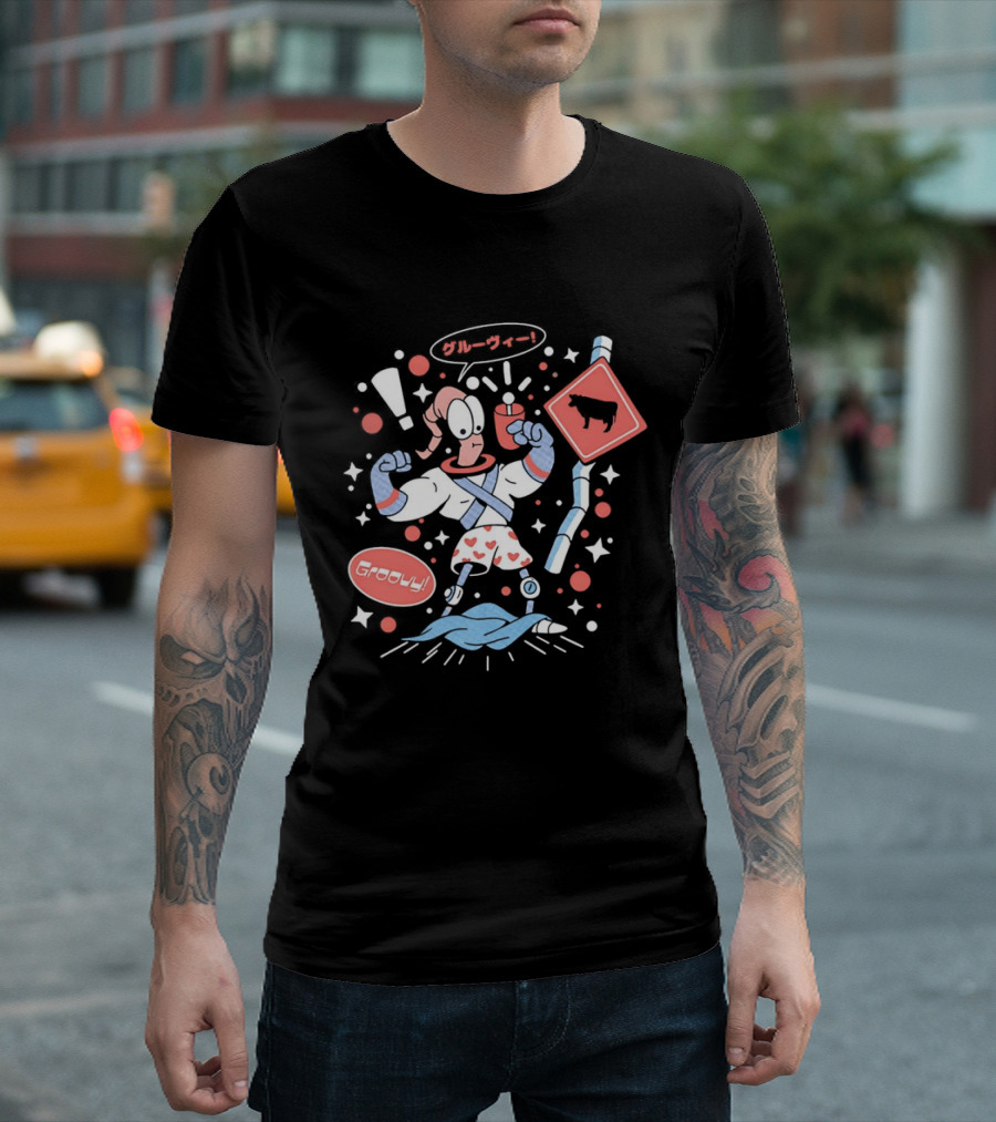 Earthworm Jim Groovy Boxer Shorts Cow Sign T-Shirt