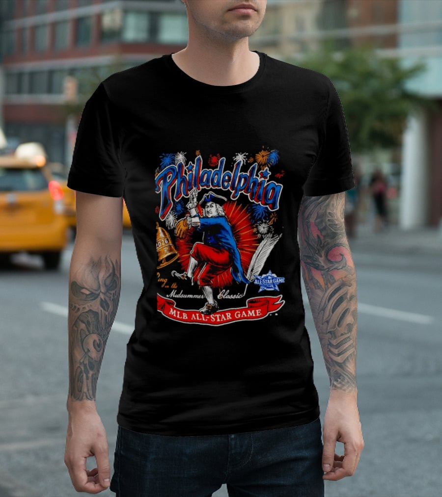 Philadelphia 2026 MLB All Star Game Midsummer Classic Fireworks T-Shirt