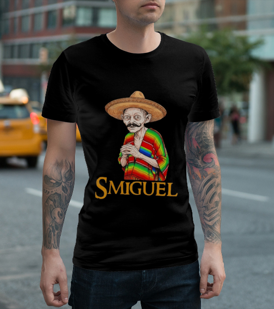Smiguel Mexican Poncho Sombrero T-Shirt