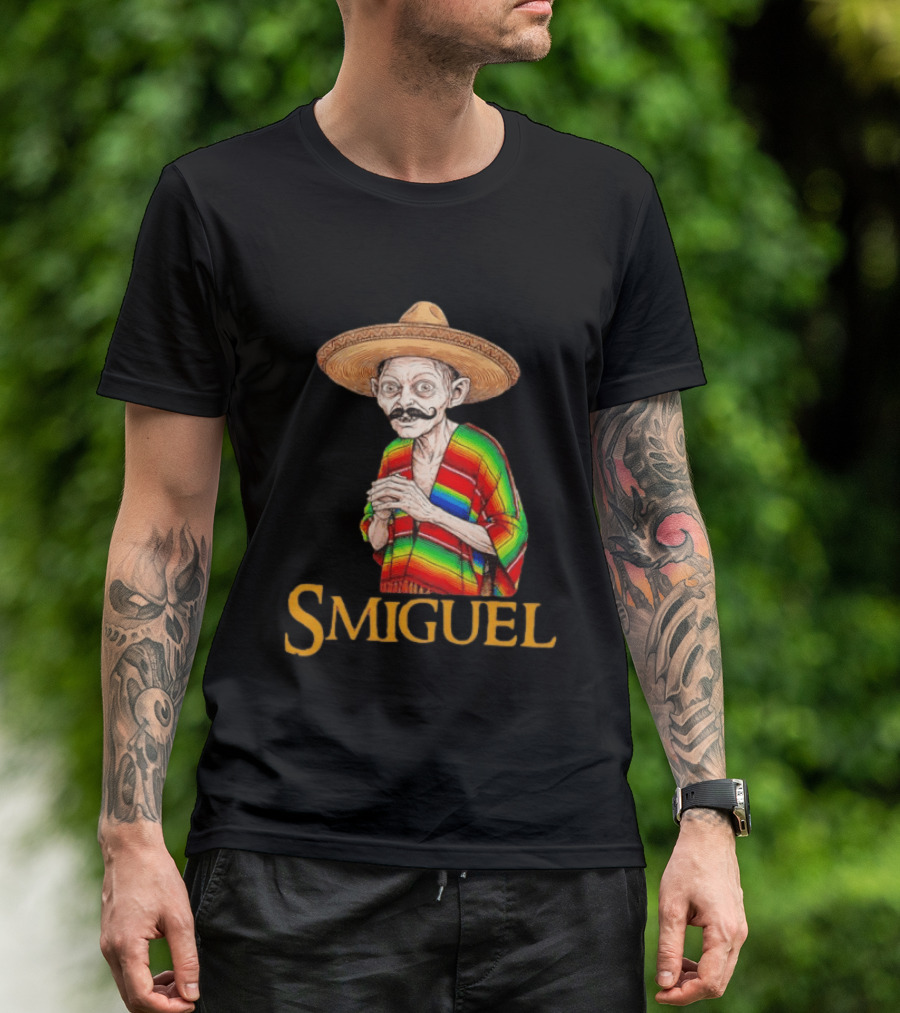 Smiguel Mexican Poncho Sombrero T-Shirt