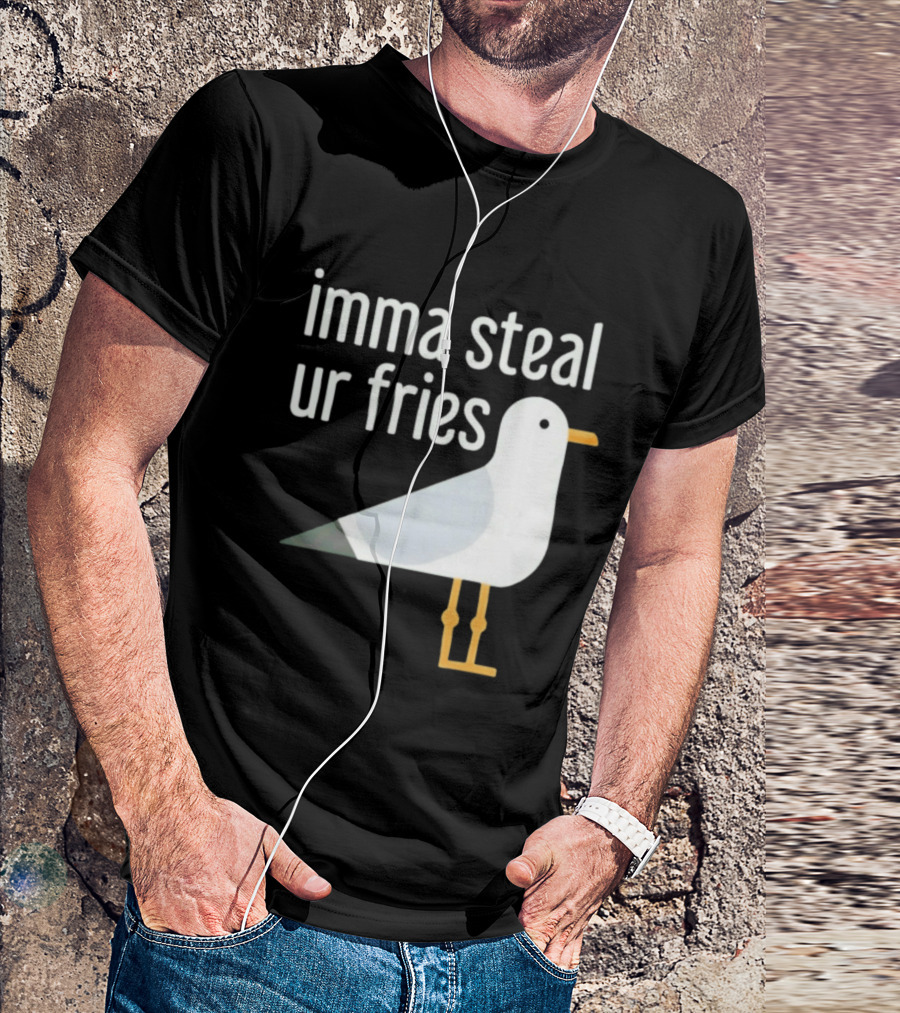 Imma Steal Ur Fries Seagull Bird Beach Humor T-Shirt