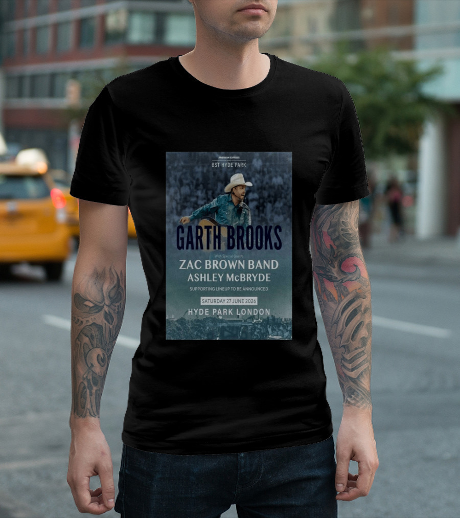 BST Hyde Park Garth Brooks Zac Brown Band Ashley McBryde London June 27 2026 T-Shirt
