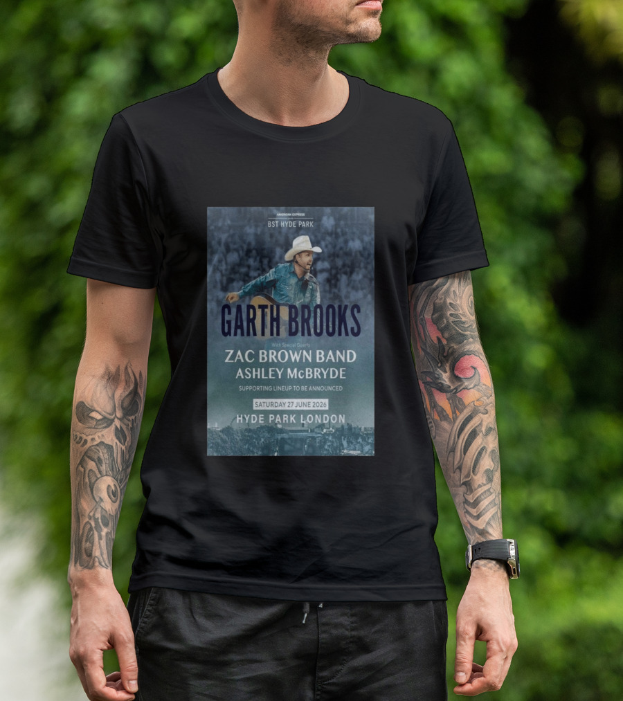 BST Hyde Park Garth Brooks Zac Brown Band Ashley McBryde London June 27 2026 T-Shirt