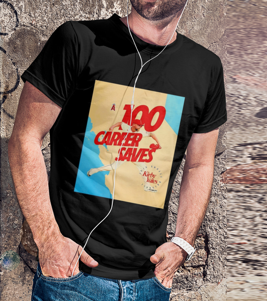 Los Angeles Angels Kirby Yates 100 Career Saves Milestone 2026 T-Shirt