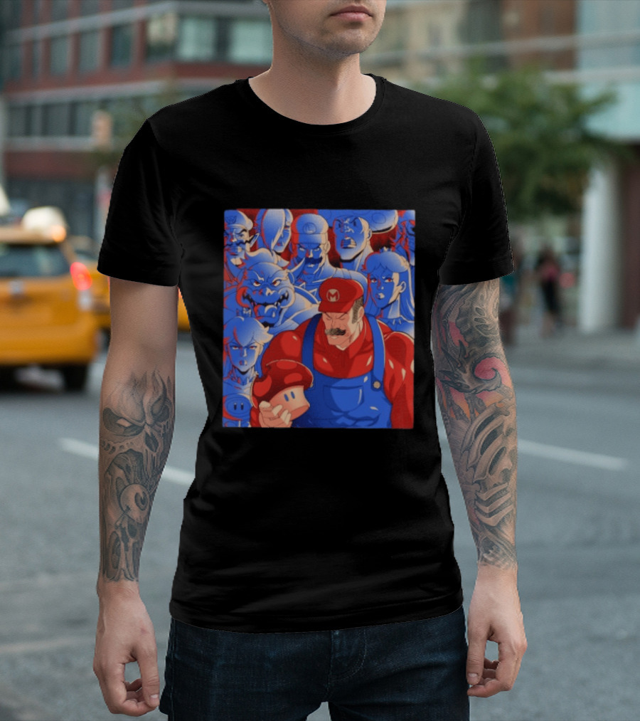Leader Of Mushrooms Mario Nostalgic Gaming Characters T-Shirt
